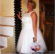 Beach Plus Size Short Wedding Dresses 2016 Sheer Real Image Lace Tulle Bridal Ball Gowns A Line Dress W Short Wedding Dress Sheer Wedding Dress Wedding Dresses