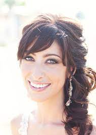 Handmade Orange And Yellow Wedding Hairstyles With Bangs Wedding Hair Down Bride Hairstyles