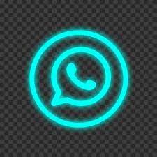 Hd Light Blue Neon Outline Whatsapp Wa Round Circle Logo Icon Png Circle Logos Logo Icons Neon Png