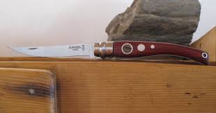 Opinel Custom N 10 Lame Effile Inox Bois De Padouk D Un Cote Et D Amarante De L Autre Corps Du Manche Et Insert En Aluminium Pour Opinel Custom Opinel Lame