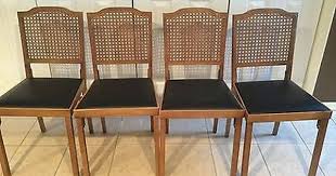 Leg O Matic Vintage 1973 Cane Back Set Of 4 Retro Modern Folding Chairs Chair Folding Chair Retro Modern