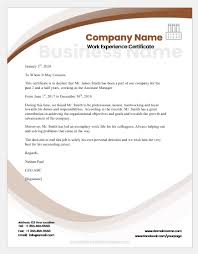 Any authorized person like supervisor, hr manager or director etc, can issue experience certificate. Experience Certificate Templates For Ms Word Word Excel Templates