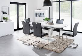 Here's a life lesson we'll always stand by: Vida Living Lazzaro 160cm 200cm White High Gloss Extending Dining Table And Grey Chairs Cfs Furniture Uk