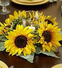Silk Sunflower And Berry Centerpiece Sunflower Wedding Centerpieces Sunflower Centerpieces Sunflower Themed Wedding