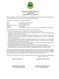 Pakta integritas siswa baru smp. Pakta Integritas