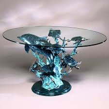 Dolphin Seaworld Coffee Table Dolphin Decor Ocean Decor Unique Coffee Table