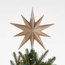 Gold Star Lit Tree Topper Crate And Barrel Lighted Tree Topper Star Christmas Lights Christmas Tree Toppers