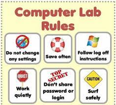 However, due care should be exercised and safe work practices (e.g., good microbiological laboratory practices) should be followed when handling these materials since rg1 biological material does pose a low risk to the health of individuals or animals. Computer Rules Poster For Classroom And Computer Lab Computer Lab Rules Computer Rules Computer Lab