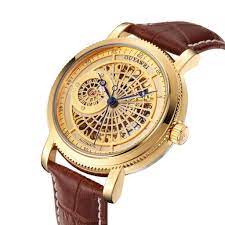 Die goldene uhr mit lederarmband erhält auf amazon nur die besten bewertungen. Alienwork Herren Damen Mechanische Kaufland De