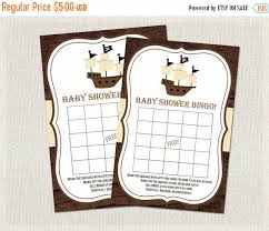 On Sale Baby Shower Bingo Pirate Ship Baby By Pixiebabyshower Baby Shower Bingo Baby Shower Diy Pirate Baby