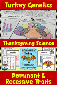 Dominant And Recessive Traits Thanksgiving Turkey Genetics Activity Genetics Activities Science Teaching Resources Middle School Science Resources