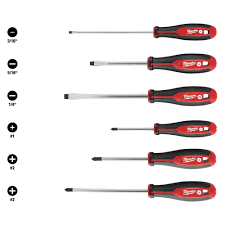 Milwaukee Phillips/Slotted Hex Drive Screwdriver Set with Tri-Lobe Handle  (6-Piece) 48-22-2706 - The Home Depot