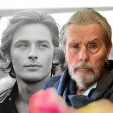 ALAIN DELON 🎬 The first picture shows a young Alain Delon at just 27 years  old, and the second picture is from 2024, where he is 88 years old.