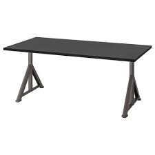 Idasen Desk Black Dark Gray 63x31 1 2 Ikea Black Desk Ikea Grey Desk