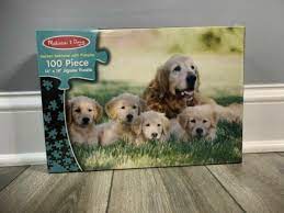 Maybe you would like to learn more about one of these? Melissa Doug 100 Pc Golden Retriever With Puppies Jigsaw Puzzle Cardboard For Sale Online Ebay
