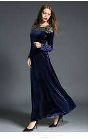 Navy Blue Velvet Maxi Dress Velvet Dress Designs Maxi Dress Blue Velvet Maxi Dress
