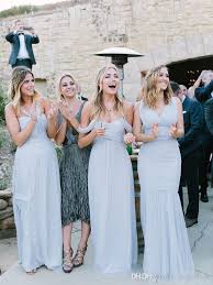 Icy Blue Grey Bridesmaids Dresses Vestidos De Dama De Honra Azul Vestido Vermelho Para Casamento Vestido Daminha De Honra