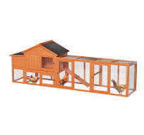 113.5" Gallinero grande de madera con techo impermeable & Rampa de bandeja  extraíble con cierre seguro para caja nido & Perca