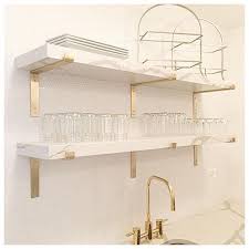 Modern Gold Shelf Brackets Solid Brass Decorative Brass Shelf Brackets Mid Century Modern Shelves Gold Shelves