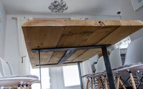 Want a custom coffee table? Diy Live Edge Table With Steel Base Lemon Thistle
