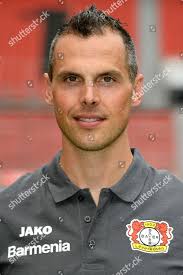 Leverkusens Goalkeeping Coach David Thiel Poses Editorial Stock Photo