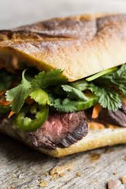 Grilled Vietnamese Skirt Steak Sandwiches Banh Mi Recipe Steak Sandwich Recipes Recipes Food Dishes