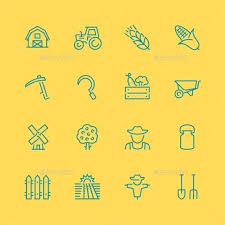 Vector Farm Icon Set Desain App Desain