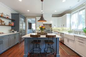 Hang two floating shelves on the wall directly above the countertop, and slide the microwave in between. Kitchen Cabinet Refinishing And Floating Shelves In Oak Brook Illinois Wheatland Custom Cabinetry Woodwork