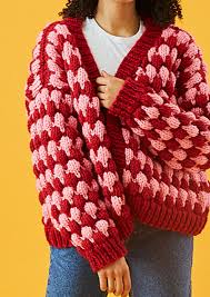 Bernat® little leaves all in a row knit blanket yarn kit $69.99 crochet stories: Ravelry Bubble Stitch Cardigan Pattern By Paintbox Yarns