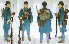 Wwi French Uniforms The French Known For Their Display Of Patriotism Wore Uniforms In Blue And Had Many Utilitarian Feat World War One World War World War I