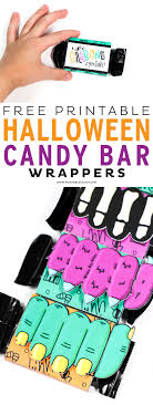 Simply center the christmas candy bar wrapper around the candy bar then gently fold the paper around the edges of the chocolate bar. Free Printable Halloween Candy Bar Wrappers Printable Crush
