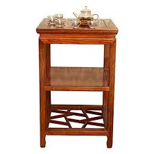 Zhirong 3 Tier Side Table Solid Wood End Table Bedside Table Corner Table Storage Shelf For Magazine Sto Solid Wood Bedside Tables Wood End Tables Corner Table