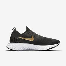 Black And Gold Nike Running Shoes 150 Nike Epic React Flyknit Women S Running Shoe Black Gold Swoosh Size 6 5 Womenrunningshoes Black Running Shoes Womens Running Shoes Nike
