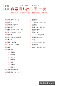 防災グッズのリスト わが家に備えておきたい非常持ち出し品 1次 避難一日分 ライフハッカー 防災 チェックリスト