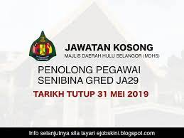 Jawatan kosong kerajaan dan jawatan kosong universiti sains islam malaysia usim tawaran adalah dipelawa daripada warganegara. Jawatan Kosong Majlis Daerah Hulu Selangor Mdhs Tarikh Tutup 31 Mei 2019