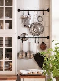 Buy ikea curtain rod holder bracket black pair betydlig adjustable. Pot Racks Towel Bar And S Hooks Easy Love This Idea For Small Kitchen Equipment And Pans Kitchen Wall Storage Kitchen Wall Kitchen Pot Rack