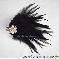 Balera feather pouf hair clip. Black Swan Hair Clip Sports De Glace France
