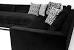 Black Faux Leather Sectional