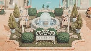 An Animal Crossing Elegant City Center Garden Created By Acnhpeachbay From Instagram Acnh Animalc Animal Crossing Animal Crossing Game Animal Crossing Guide