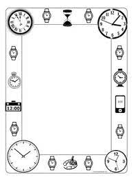 Time And Clocks Portrait Blank Clip Art Borders Clock Clipart Clip Art