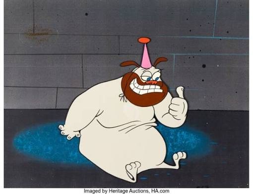 The Ren Stimpy Show Big House Blues Phil the Bulldog RARE Pilot Episode  Production Cel Nickelodeon, 1990. by Nickelodeon on artnet