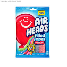073390014865 - Airheads Filled Ropes, Original Fruit, Candy, Assorted Fruit  Flavors Blue Raspberry, Cherry,
