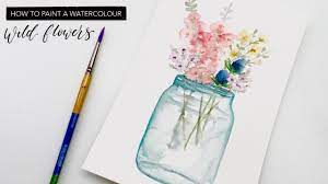 Sign up today & get started for free! How To Paint Watercolour Wild Flowers In A Mason Jar Youtube