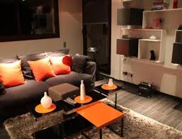 Decoration Salon Orange Chocolat Living Room Orange Home Entertainment Furniture Home Decor