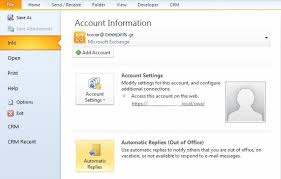Automatic Replies Out Of Office In Outlook 2010 Smart Office