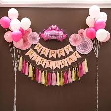 Easy Birthday Decorations For Woman Happy Birthday Garland Set Backdrop Party Decoration Simple Birthday Decorations Girl Birthday Decorations Birthday Garland