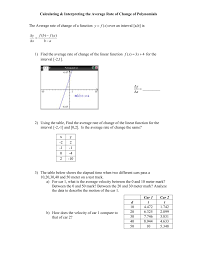 You can also work with a table, or with a function. The Average Rate Of Change Of A Function Over An Interval A B