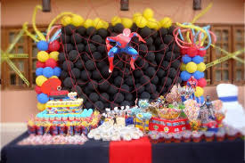 You can make use of some great spiderman birthday party ideas to come up with amazing spiderman centerpieces for the party tables. Spiderman Birthday Party Ideas Photo 1 Of 18 Spiderman Birthday Party Birthday Party Planner Spiderman Birthday