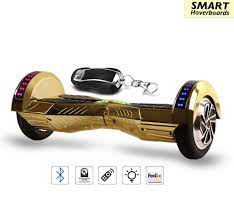 8 Lambo Chrome Gold Hoverboard With Remote Bluetooth Lights Smart Hoverboards Patinetas Electronicas Patineta Electrica Patineta