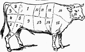 Cow Meat Chart Anatomy Diagram Of Cow Parts